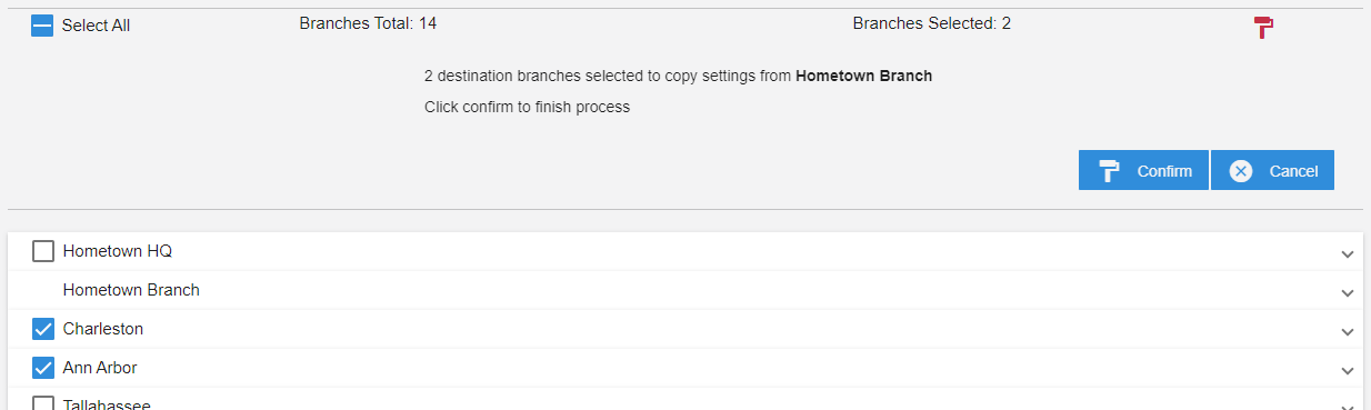 Select Branches