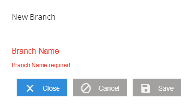 New Branch Window