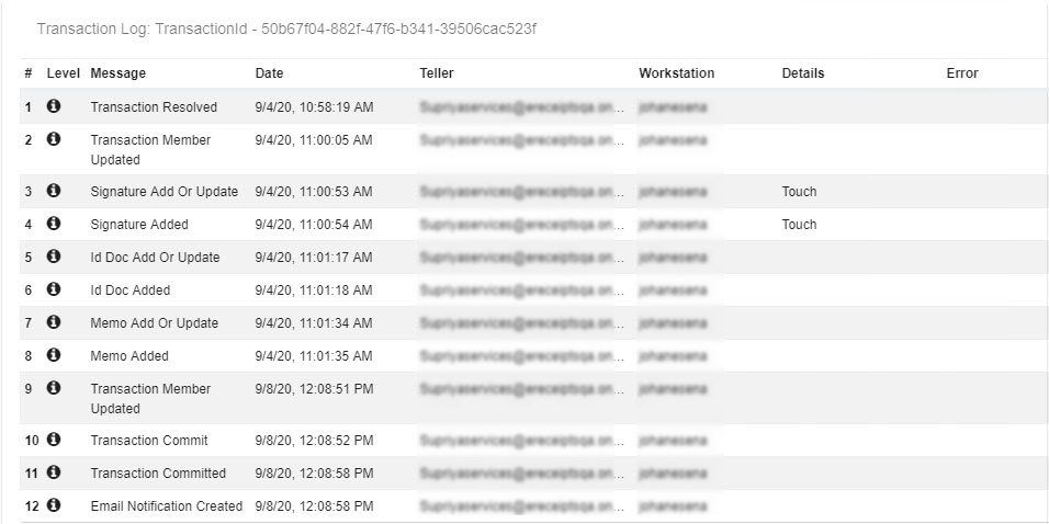 Transaction Log