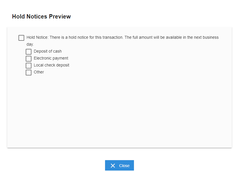 Hold Notices Preview