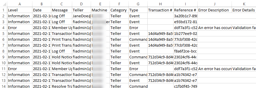 Export Logs
