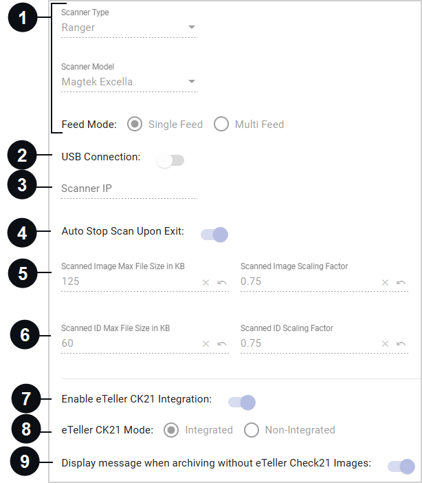 Scan Settings in Admin Portal