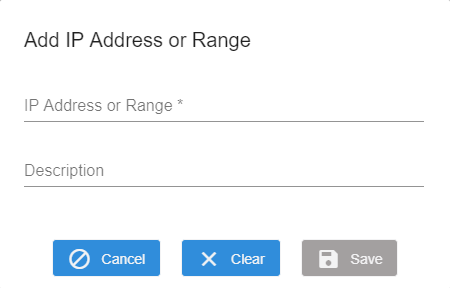 Add IP Address or Range