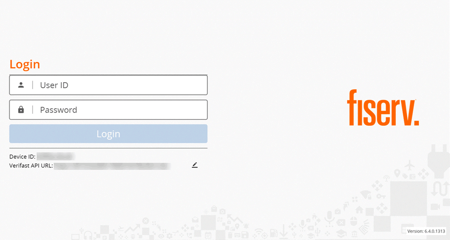Log in to Fiserv Verifast Tablet