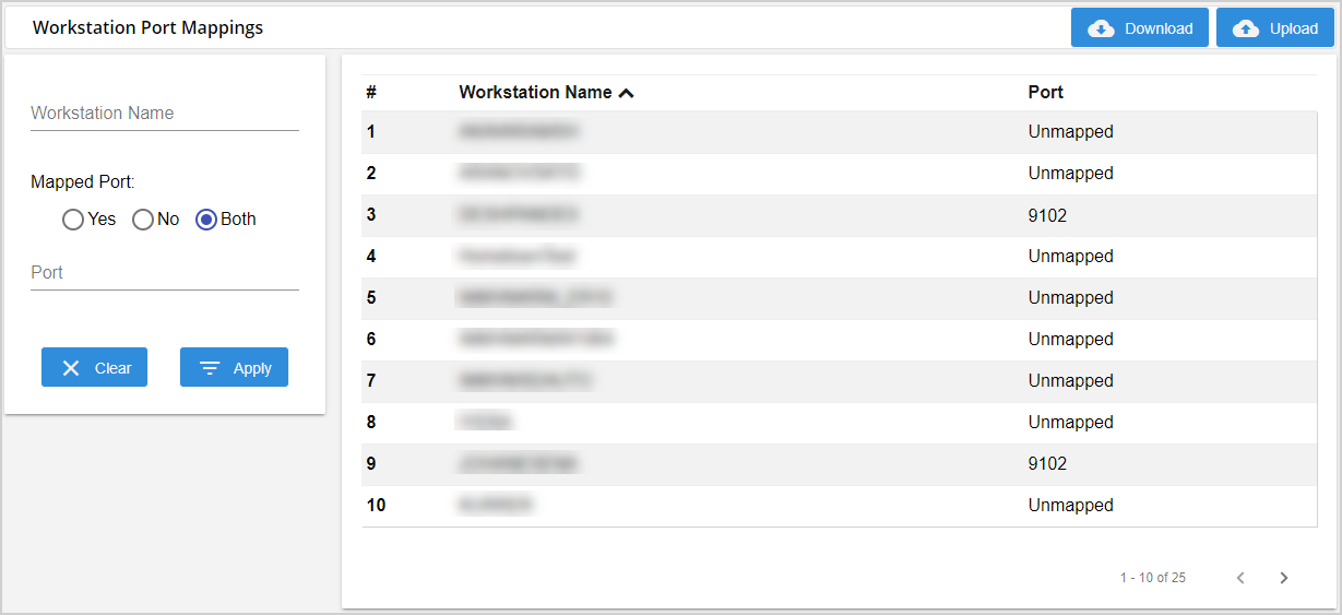 Workstation Port Mappings
