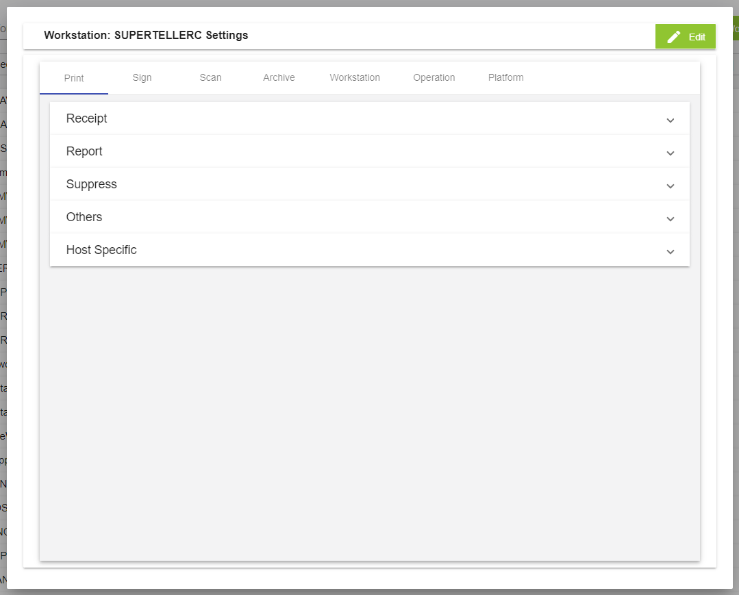 Workstation Settings
