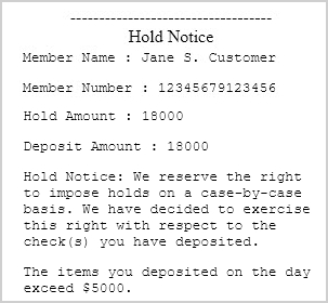 Hold Notice