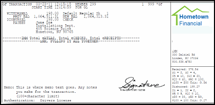 Classic Landscape Wide Receipt
