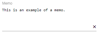 Saved Memo