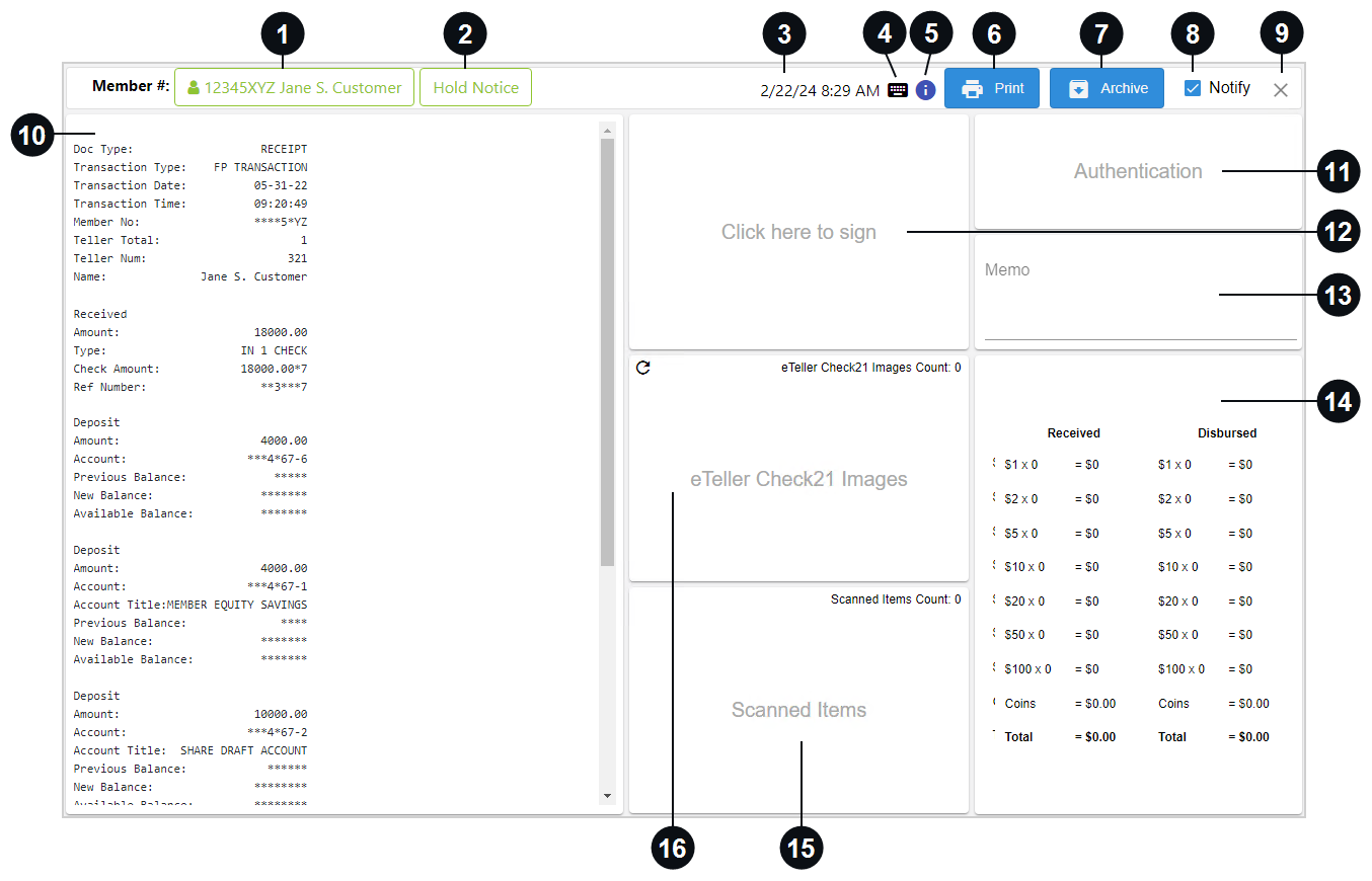 Transaction Page